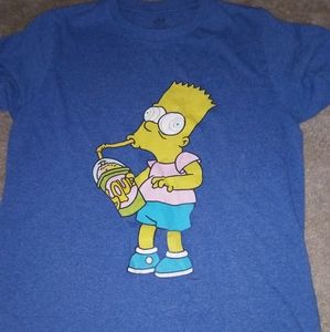 The Simpsons blue shirt crewneck Bart Simpson sour squishy